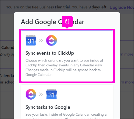 Clickup - How to Sync Google Calendar in Clickup