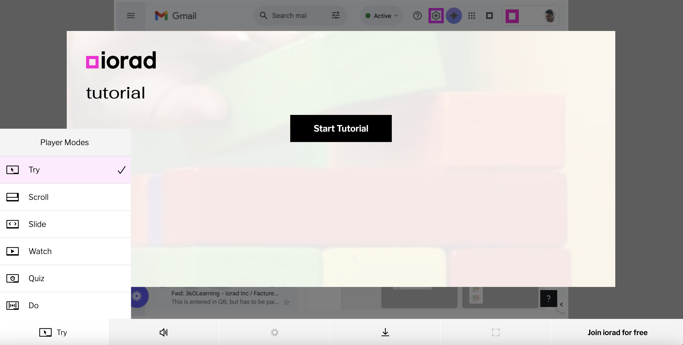 iorad tutorial player showing the six learning modes generated from one capture